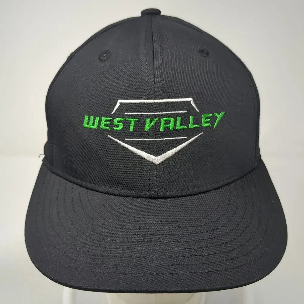 Champro Baseball Cap Black M West Valley Embroidered Stretch Fit Grey Under Hat
